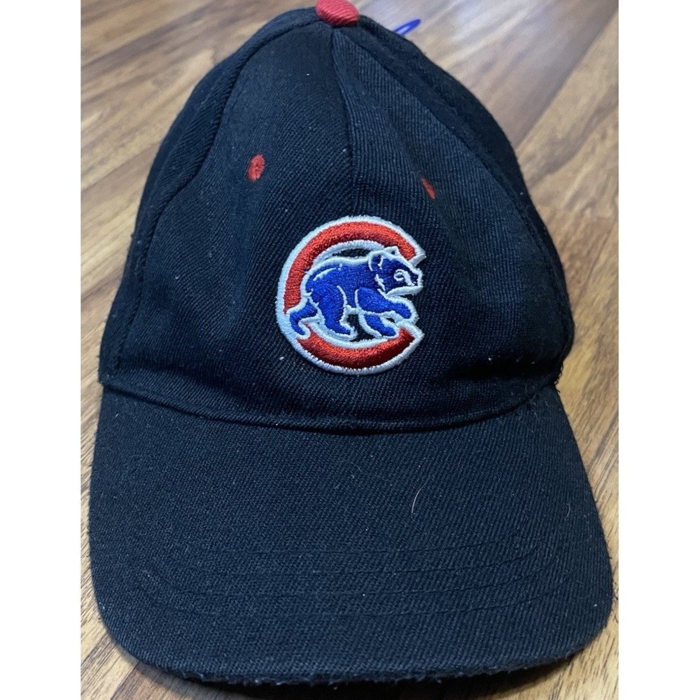 Chicago Cubs Hat Cap Strap Back Mens One Size Black MLB Baseball Dad Hat